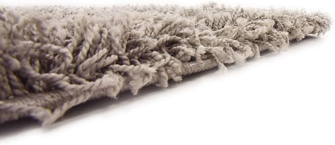 Unique Loom Solid Shag Collection Area Rug (8' Square, Cloud Gray)