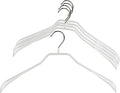Mawa by Reston Lloyd BodyForm Series Non-Slip Space-Saving Clothes Hanger For Jackets, Suits & Coats, 16-1/2",Style 42/L, Set of 5, White