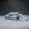 LUXOME Luxury Sheet Set | 100% Rayon (Viscose) from Bamboo | Twin Size - Surf | Deep Pockets | 3-Piece Set (Fitted, Flat, Pillowcase)