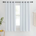 NICETOWN Room Darkening Curtains for Living Room - Easy Care Solid Thermal Insulated Silver Grommet Light Blocking for Bedroom/Kids Room (1 Panel, 46 by 63, Greyish White)