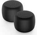 White Noise Machine Babelio Mini Sound Machine for Adults Kids Baby | 15 Non-looping Sounds | Timer | Easy to Pocket and Travel - Black (Pack of 2)