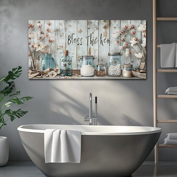 ERQINHUA Large Wall Decor Canvas Painting Wall Art For Living Room Dining Room Decoration Kitchen And Dining Room Painting Artwork Print Picture For Office Bedroom Modern Home Decor 24x48 Inches