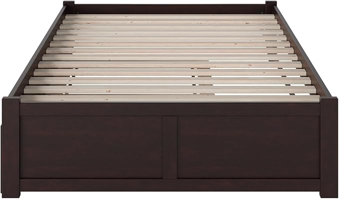AFI Concord Full Size Platform Bed with Footboard & Twin Trundle in Espresso