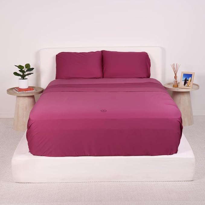 THE LAD COLLECTIVE Single Fitted Sheet, Custom Blend, Soft, Comfortable, Temperature Regulating, & Easy-to-Use - (Queen, Aspen)