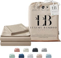 Split King Size Sheet Set | 2 Fitted Sheets for Sleep Number & Adjustable Beds | Organically Grown | Ultra Soft & Cooling |100% Viscose | 17" Deep Pocket [Dune]