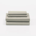 Cuddledown Dreamstead 100% Cotton Bed Sheets Set | 300 Thread Count | Luxurious Sateen Weave | Pure Combed Cotton | Soft | Wrinkle Resistant | 3 Piece Set | Stone | Twin | 39” x 75”