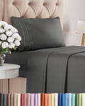 Twin XL Size 3 Piece Sheet Set - Comfy Breathable & Cooling Bed Sheets Set - Hotel Luxury Bedding for Women, Men, Kids, Teens, Boys & Girls - Deep Pockets, Soft and Wrinkle Free - Oeko-Tex - Charcoal