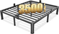 FUIOBYVV 12 Inch California King Bed Frame with Round Corner Edge Legs 3500 lbs Metal Heavy Duty Steel Slats Support No Box Spring Needed Platform Noise Free Easy Assembly