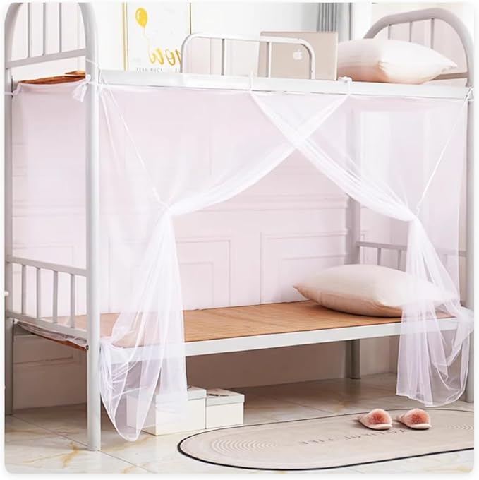 Mengersi Mosquito Net for Bed Canopy,One Side Opening Canopy Netting Bed Drapes for Camping Home Outdoor Travel Dormitory,Full