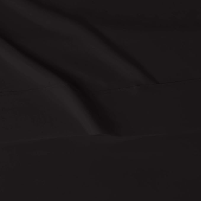 Amazon Basics Lightweight Super Soft Easy Care Wrinkle Free Microfiber 3 Piece Bed Sheet Set with 14-Inch Deep Pockets, Twin, Black, Solid, Kids, Men & Women Bedding (Pack of 4)