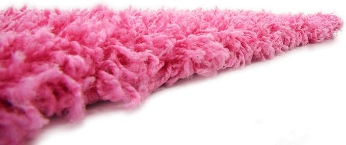Unique Loom Solid Shag Collection Area Rug (8' Square, Taffy Pink)