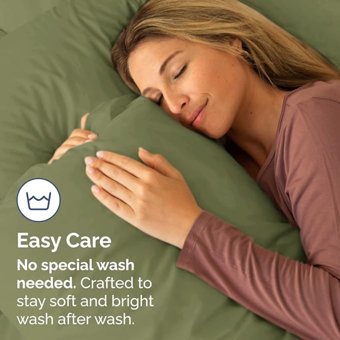 Queen Pillow Cases Set of 2 - Ultra Soft Hotel Quality Pillowcase Covers - Comfy, Cozy & Wrinkle Free - Shrink, Stain & Fade Resistant - Machine Washable Pillow Protectors - 2 Piece Set - Sage Green