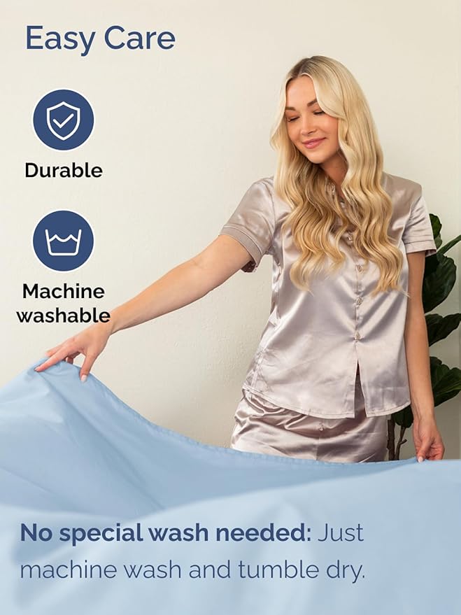 Extra Deep King Sheet Set - 6 Piece Breathable & Cooling Sheets - Hotel Luxury Bed Sheets Set - Easy & Secure Fit - Soft, Wrinkle Free & Comfy Sheets Set - Sky Blue Sheet Set with Extra Deep Pockets