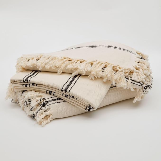 The Loomia 100% Cotton Luxurious Woven Turkish Queen Size Blanket