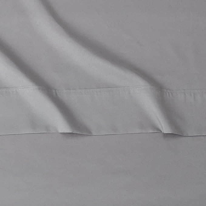 Amazon Basics Lightweight Super Soft Easy Care Wrinkle Free Microfiber 3 Piece Bed Sheet Set with 14-Inch Deep Pockets, Twin, Dark Gray, Solid, Kids, Men & Women Bedding (Pack of 4)