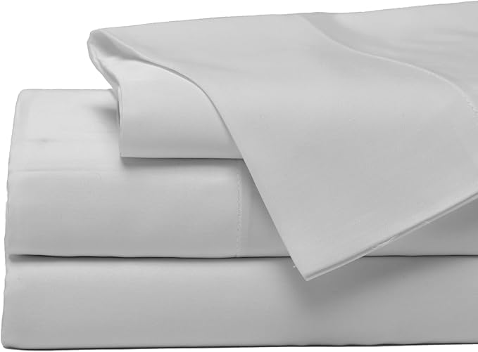 Cozy Earth Luxury Bed Sheet Set - 100% Viscose from Bamboo Fabric, Ultra-Soft & Breathable, Fits Regular & Deep Pocket Mattresses up to 20" - 5 Pieces Split King Sheet Set Light Grey
