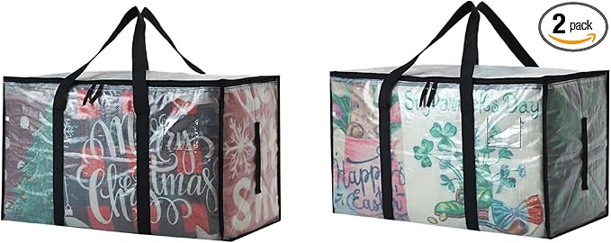 Heavy Duty 93L (24.5 Gallon) Stackable Storage Bins with Fully Openable Lids, Moving Bags Heavy Duty, Clear Plastic Totes for Moving Storage, Home Organization, Closet, Dorm Room 2 Pack