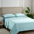 Carressa Linen 100% Egyptian Cotton Full Size Sheets - 600 Thread Count Full Size Egyptian Cotton Sheets (4 PC, Seafoam Green), Soft, Cooling, 16" Deep Pocket Sateen Weave Luxury Hotel Bed Sheet Set