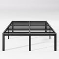 Hunlostten 16" High King Bed Frame No Box Spring Needed, Heavy Duty King Platform Bed Frame with Round Corners, Easy Assembly, Noise Free, Black