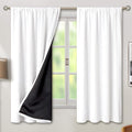 BGment White Blackout Curtains for Bedroom 63 Inch Length 2 Panels Set, Full Room Darkening Thermal Insulated Soundproof Window Curtain Drapes with Rod Pocket, Each Panel 38 Inch Wide, Pure White