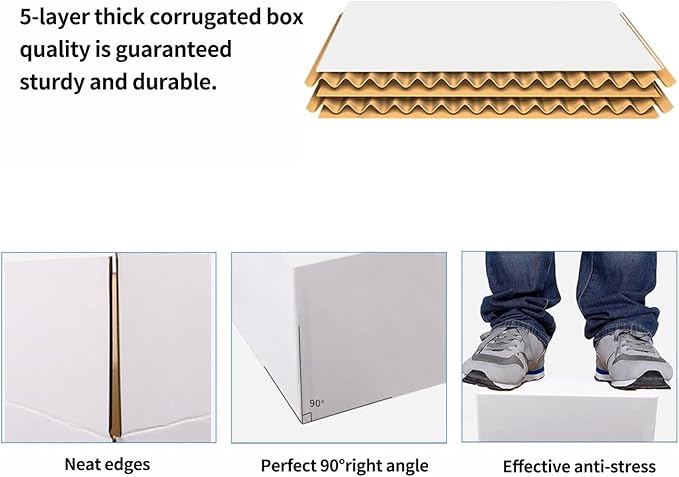 36Pcs Shipping Boxes,8x6x6 & 9x6x4 & 10x7x5 Mix and match Small Shipping Boxes,3 Sizes 12PCS Each shoe boxes cardboard.