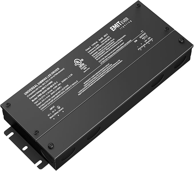EMITEVER 384W Dimmable LED Driver, 24V 5-in-1 Dimmable Power Supply,4-Channels AC to DC Transformer for LED Light, Compatible with Lutron and Leviton Dimmer, Waterproof IP67 and UL Listed, Class 2