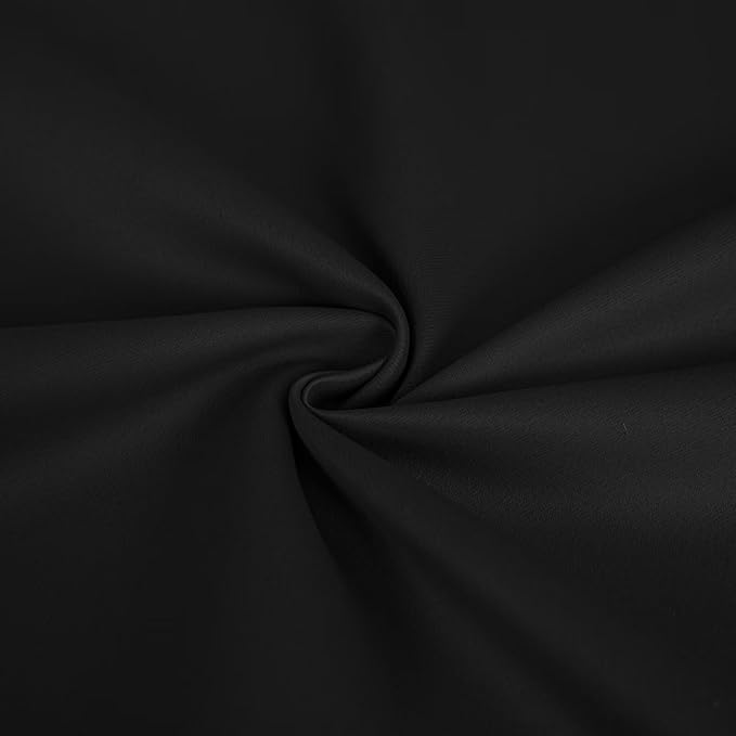 Blackout Curtains 90 Inches Long 2 Panels Set, Dark Grey Curtains Thermal Insulated Room Darkening Drapes for Bedroom, Rod Pocket Light Blocking Drapes Living Room(52W × 90L, Dark Grey)