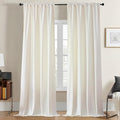 Joydeco Customized Velvet Curtains for Bedroom and Living Room, Heavy Duty Luxury Thermal Insulated White Velvet Curtains Rod Pocket 1 Panel, Custom Size