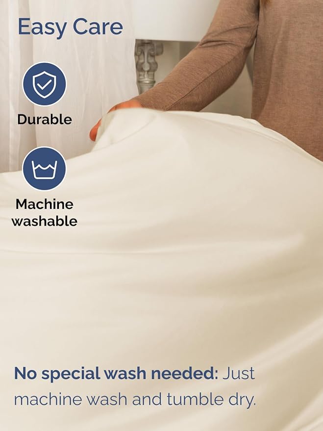 Extra Deep Split King Sheet Set - 7 Piece Breathable and Cooling Sheets - Hotel Luxury Bed Sheets Set - Easy Fit - Soft, Wrinkle Free and Comfy Sheets Set - Off White Sheet Set with Extra Deep Pockets