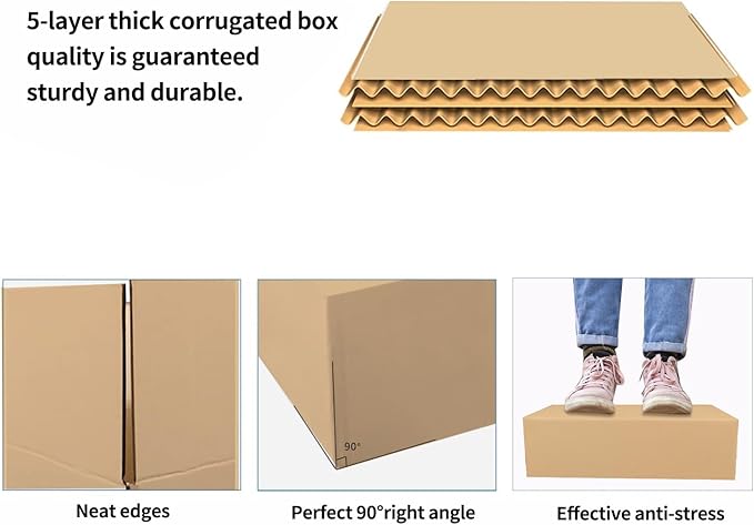 36Pcs Shipping Boxes,8x6x6 & 9x6x4 & 10x7x5 Mix and match Small Shipping Boxes,3 Sizes 12PCS Each shoe boxes cardboard.