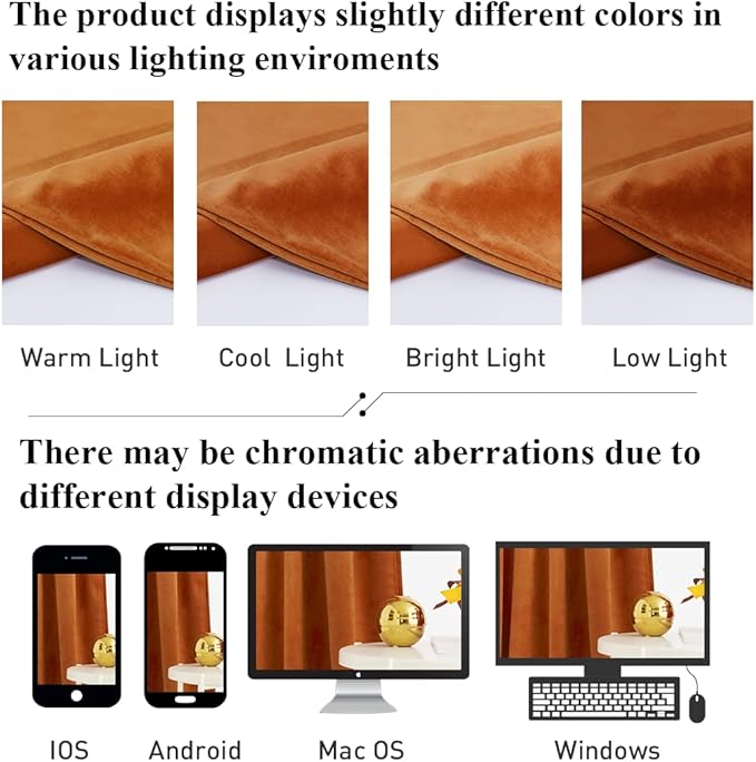 StangH Pumpkin Orange Curtains Velvet 96 inches for Living Room, Elegant Retro Home Decoration Thermal Insulated Light Blocking Sliding Door Curtains for Dining Room, W52 x L96, 2 Panels