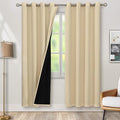 BGment Natural Blackout Curtains 95 Inches Long 2 Panels Set for Living Room, Thermal Insulated 100% Light Blocking Curtains & Drapes, Grommet Soundproof Curtains for Bedroom Window, Each 52 Wide