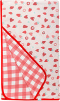 Copper Pearl Jumbo 3-Layer Baby Blanket: Soft Quilts for Boys & Girls | Breathable, Cozy Toddler Blanket | Newborn Quilt | 46x46 Premium Polyester/Rayon | Strawberry