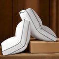 Firm Goose Feather Down Pillow Queen Size Set of 2, Down Surrounded Hotel Collection Bed Pillows for Sleeping with 3 Inch Gusset, 2 Pack, Fluffy Plush for Side Sleepers 20x30 in.