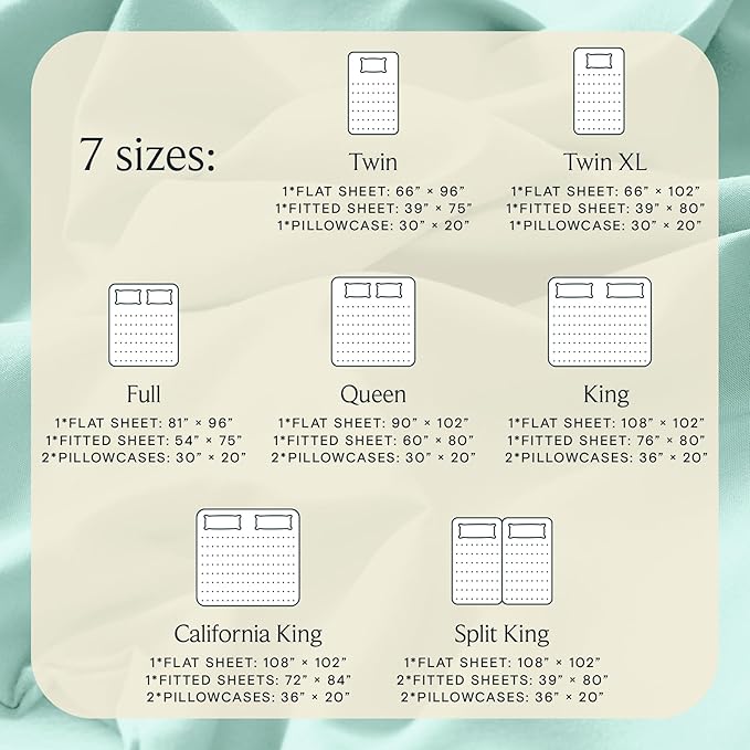 LuxClub 4 PC Sheet Set Bed Sheets Deep Pockets 16" Eco Friendly Wrinkle Free Cooling Machine Washable Hotel Bedding Silky Soft - Aquamarine California King