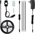 Sensky 19.7ft/6m Motion Activated LED Strip Light Kit with FCC Listed Adapter for Gun Safe, Under Cabinet, Under Bed, Pantry, Kitchen, Stairway, Closet Lighting (White 6000-6500K)