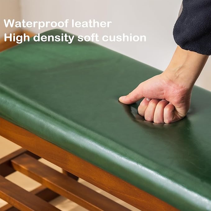 Shoe Rack Bench, Solid Wood Entryway Bench with Flip-Open Storage Box for Entry, Hallway (Green-21.65")