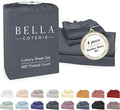 Bella Coterie Luxury Bamboo Viscose Queen Size Sheet Set | 100% Organically Grown | Ultra Soft | Cooling for Hot Sleepers | 18" Deep Pocket [Charcoal Grey]