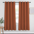 NICETOWN Blackout Bedroom Curtain 72 inches Long - Grommet Sound Reducing Window Treatment Privacy Drape Room Darkening Light Blocking for Living Room (Burnt Orange, 1 Panel, W52 x L72)