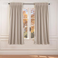 Lazzzy Velvet Blackout Curtains Thermal Insulated Room Window Drapes Super Soft Luxury Curtains for Living Room Bedroom Rod Pocket 2 Panels, Oatmeal, 52" W x 72" L