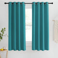 NICETOWN Blackout Short Curtain 63 inches Long for Windows, Thermal Insulated Curtain Grommet Room Darkening Window Treatment for Bedroom/Living Room, 1 Panel, W46 x L63, Peacock Teal