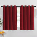 NICETOWN Blackout Drapery Curtain Panel - Thermal Insulated Solid Grommet Blackout Curtain/Panel/Drape for Living Room(Single Panel, 52 by 54-inch, Burgundy Red)