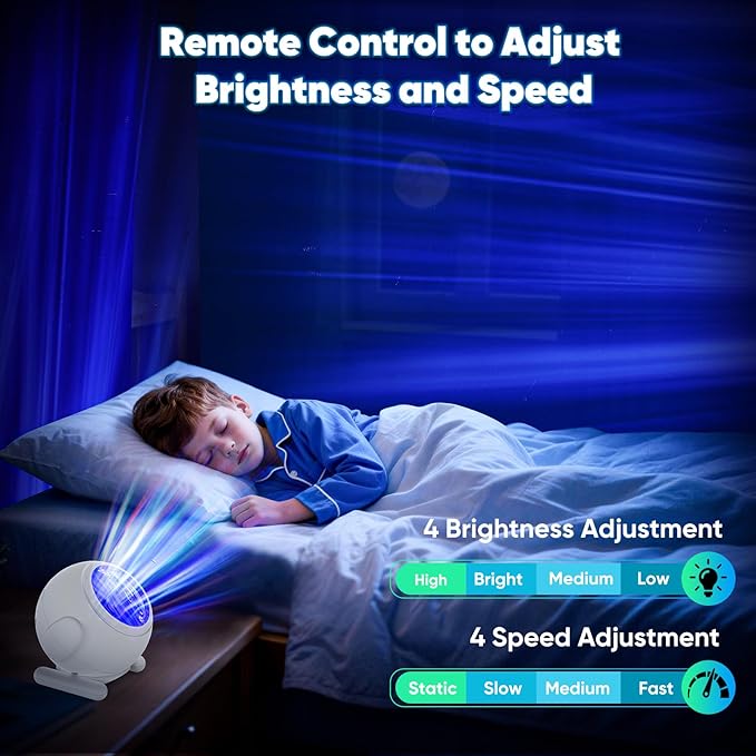 Northern Lights Projector, Aurora Projector with Timer and Remote, Night Light Projector for Kids Room, Room Decor, Christmas Gifts for Adults Teens