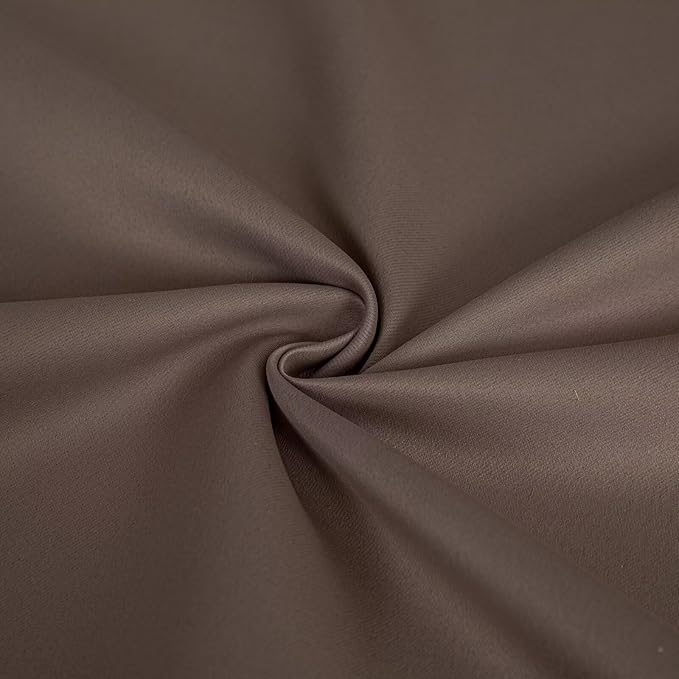 Blackout Curtains 84 Inch Length 2 Panels Set, Black Out Curtains for Bedroom 84 Inch Long, Rod Pocket Energy Saving Room Darkening Drapes for Living Room Window Khaki(W52 x L84)