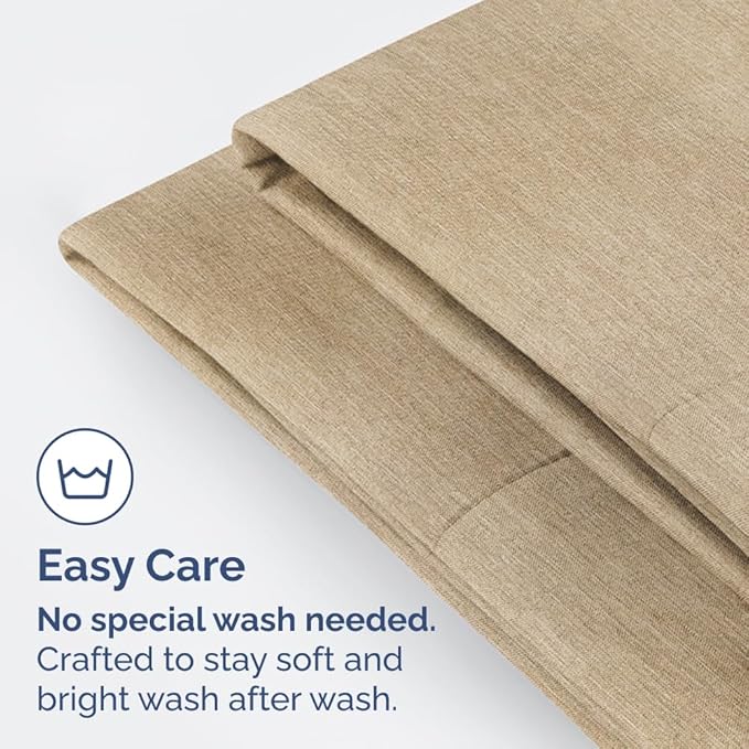 Queen Pillow Cases Set of 4 - Ultra Soft Hotel Quality Pillowcase Covers - Comfy, Cozy & Wrinkle Free - Shrinkage and Fade Resistant - Machine Washable Pillow Protectors - 4 Piece Set - Heathered Tan
