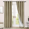 Macochico Full Blackout Curtains 84 Inches Long Insulated Noise Reducing Chenille Curtains for Living Room Bedroom Nursery Auditorium Soil Brown Curtains with Tieback Grommet 72" Wx84 L 1 Panel