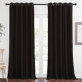 NICETOWN Blackout Curtain Drape for Bedroom - Light Reducing Thermal Insulated Solid Grommet Room Darkening Window Curtain 90 inches Long for Living Room (Toffee Brown, 1 Piece, W66 x L90)