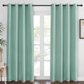 NICETOWN Blackout Curtains 84 Inch Length, Thermal Insulated Room Darkening Drapes Grommet Window Covering for Living Room Bedroom (W52 x L84 Inch, 1 Panel, Aqua Blue)