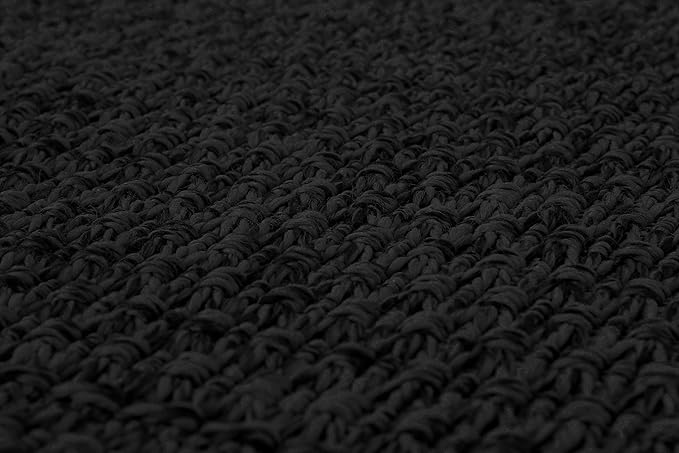 Easy Jute Rug 6x9 Indoor Outdoor Natural Rugs Solid Fiber Rug Woven Area Rug Boho Easy Clean Inside Carpet for Living Room Bedroom Dining Room Hallway or Outdoor Patio Porch (6 X 9 Dark Grey)
