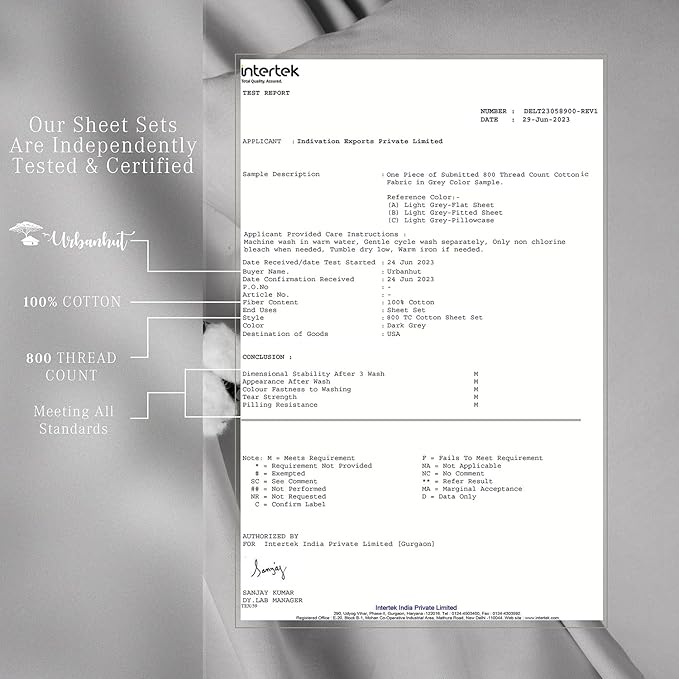 URBANHUT 800 Thread Count 100% Cotton Damask King Size Sheets, 4 Piece Striped King Size Bedsheets, Luxury Hotel Sheets Sateen Weave - Better Than Egyptian, 16" Elasticized Deep Pocket- Dark Grey